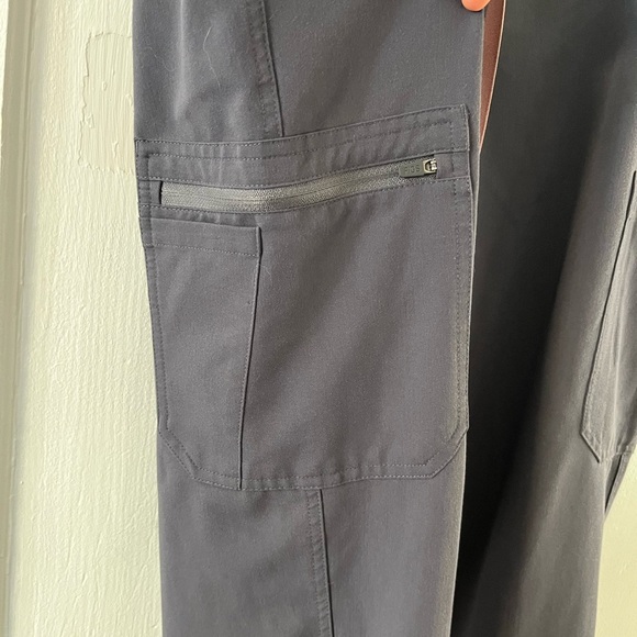 FIGS Yola Scrub Pants Yoga Style Size L | Dark Grey High-Waisted Comfortable Fit - Picture 11 of 12